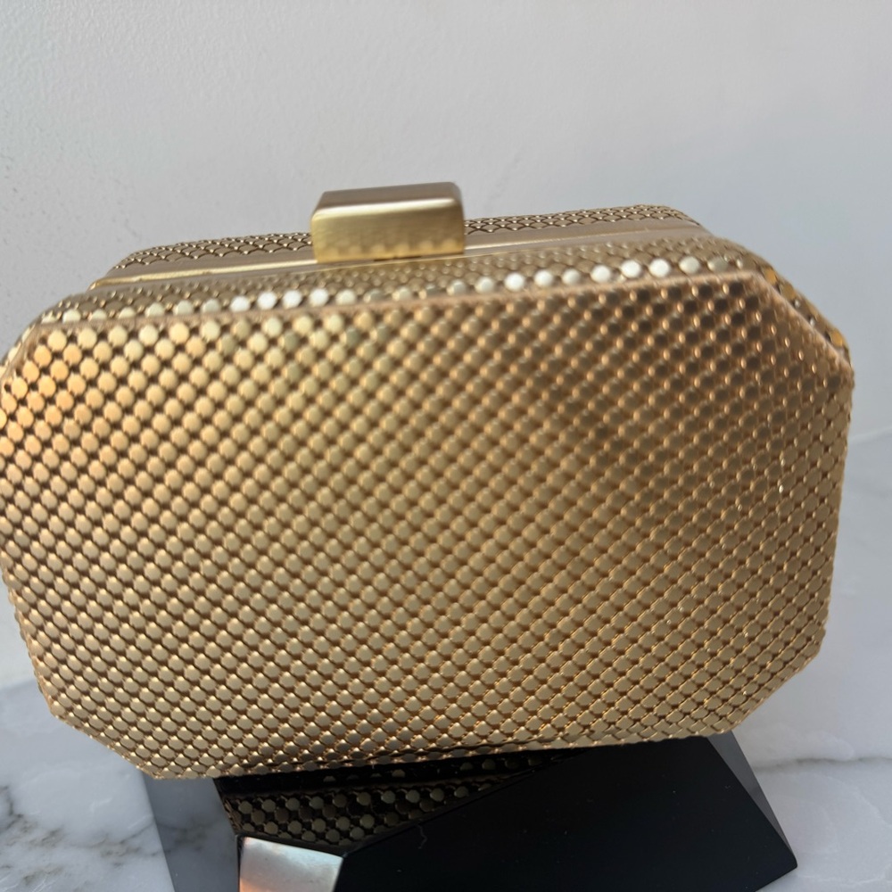 Whiting & Davis gold 
Metal Minaudière vintage evening - Picture 3 of 16